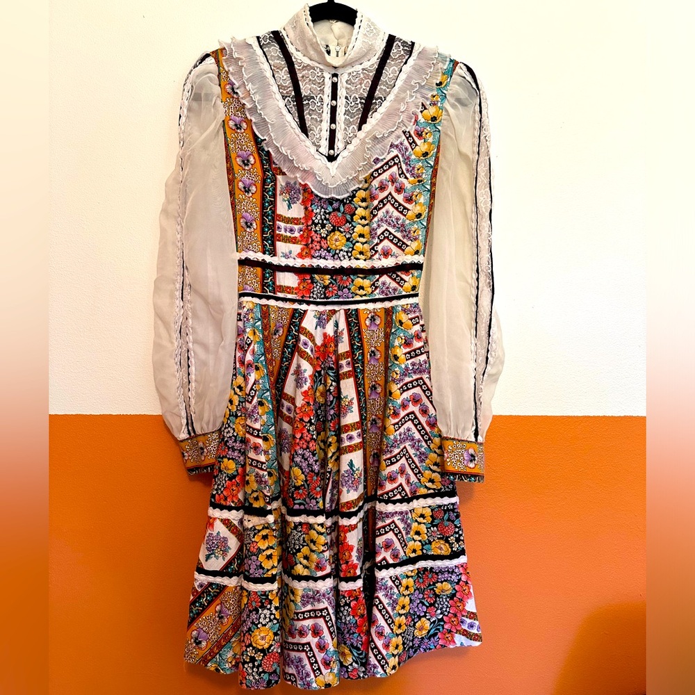 Vintage hand sewn Western Dress